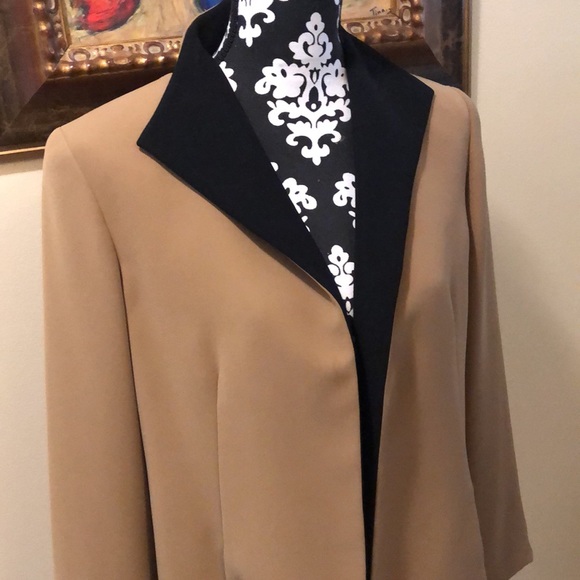 i Alex Enya Open two-tone long sleeved jacket, raised back collar + pockets - Picture 2 of 9